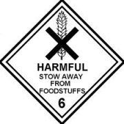 Stow away from foodstuffs