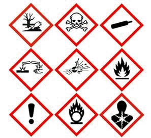  Simbol simbol Bahaya di Laboratorium Kimia teklabbio1b